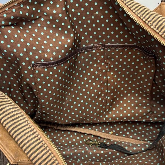 🌼 Chala Brown & Tan Shoulder Tote Bag – Stylish & Spacious 🌼 1690 - Picture 9 of 13